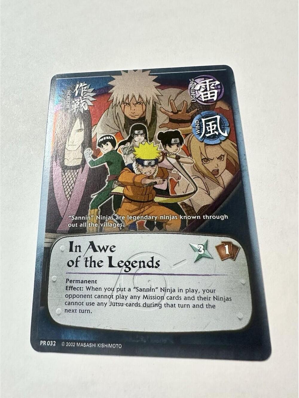2002 Naruto Card Game Promo PR 032 In Awe of the Legends Holo Foil